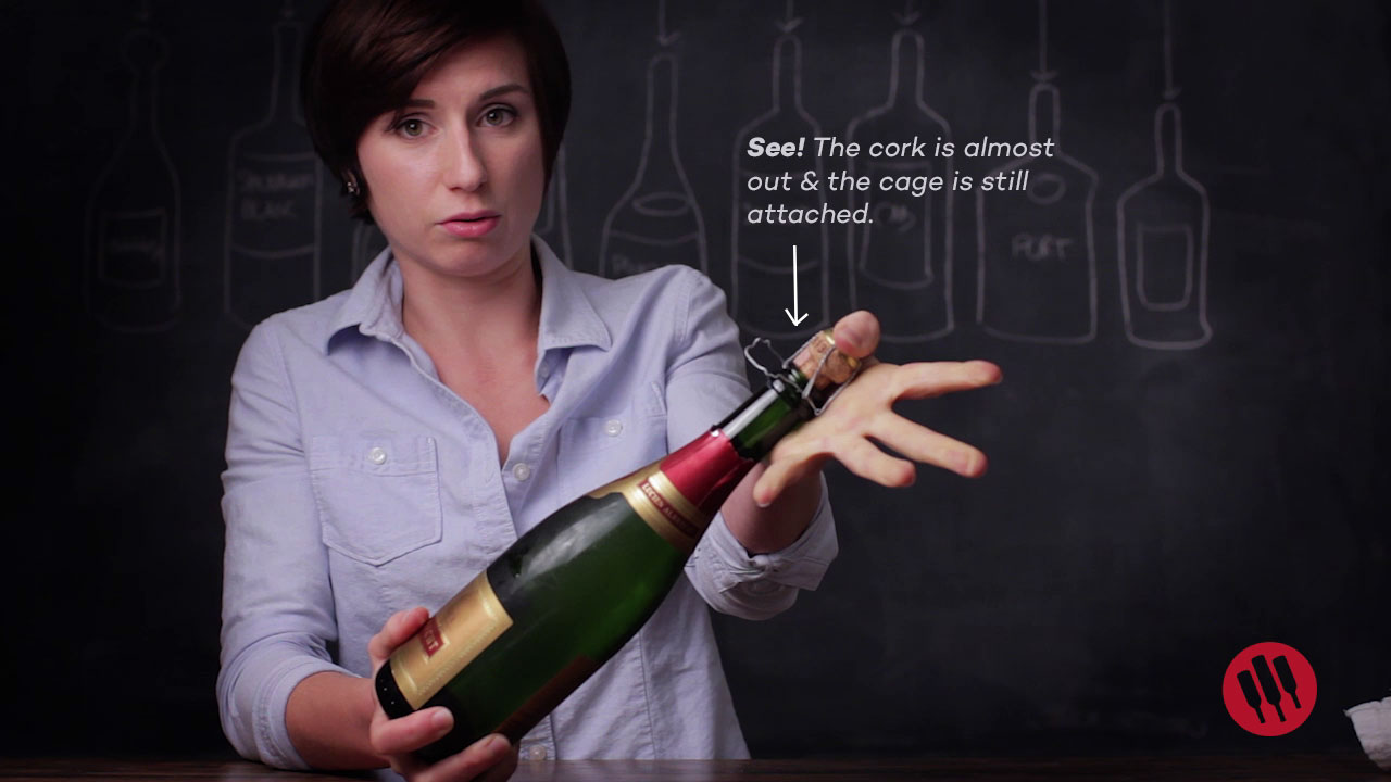 Opening a bottle of Champagne with little to no noise