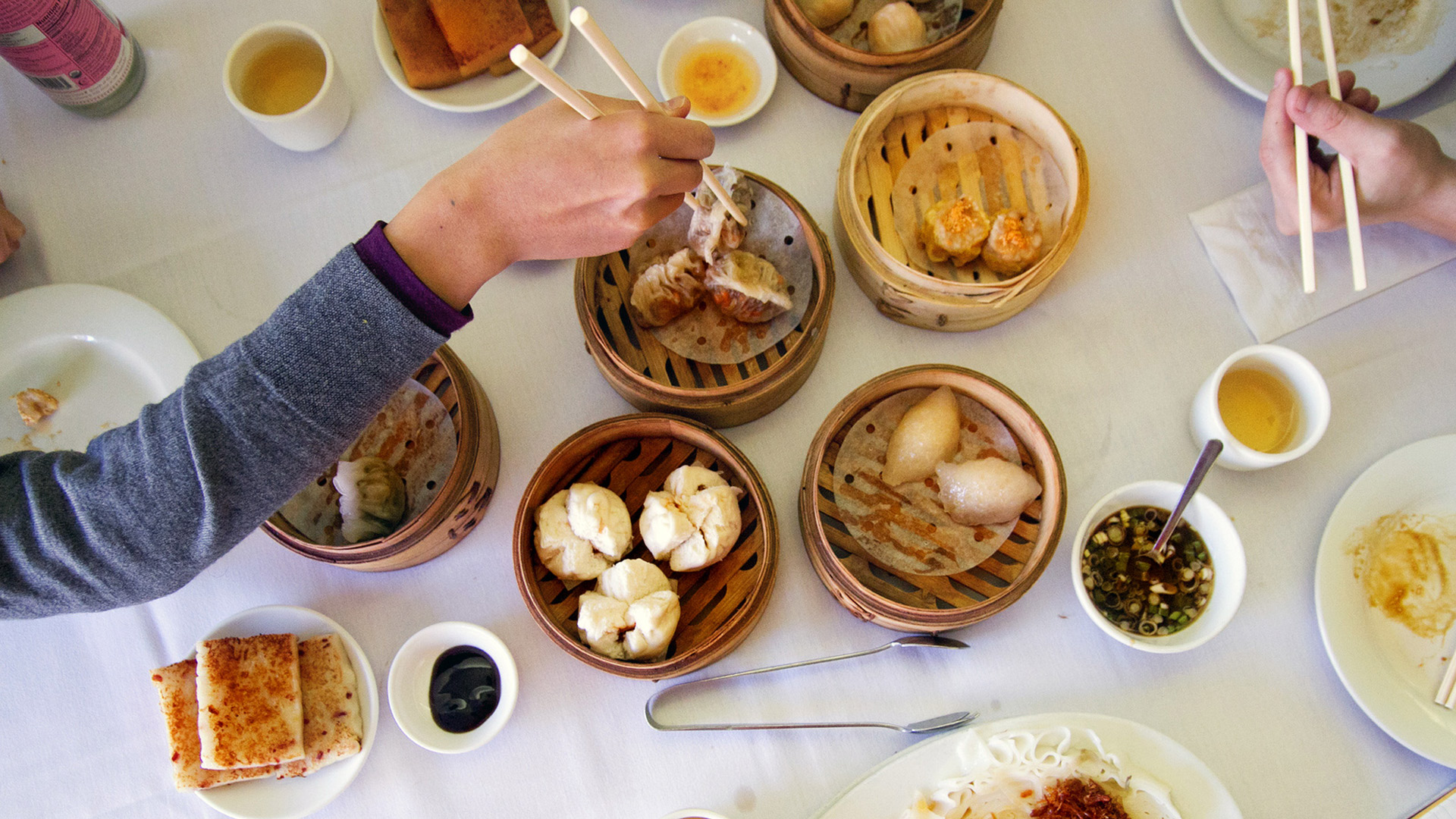 Moscato Food Pairing Advice - try Asian cuisine, dim sum image by roboppy