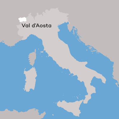 Val d'Aosta wine region map by wine folly