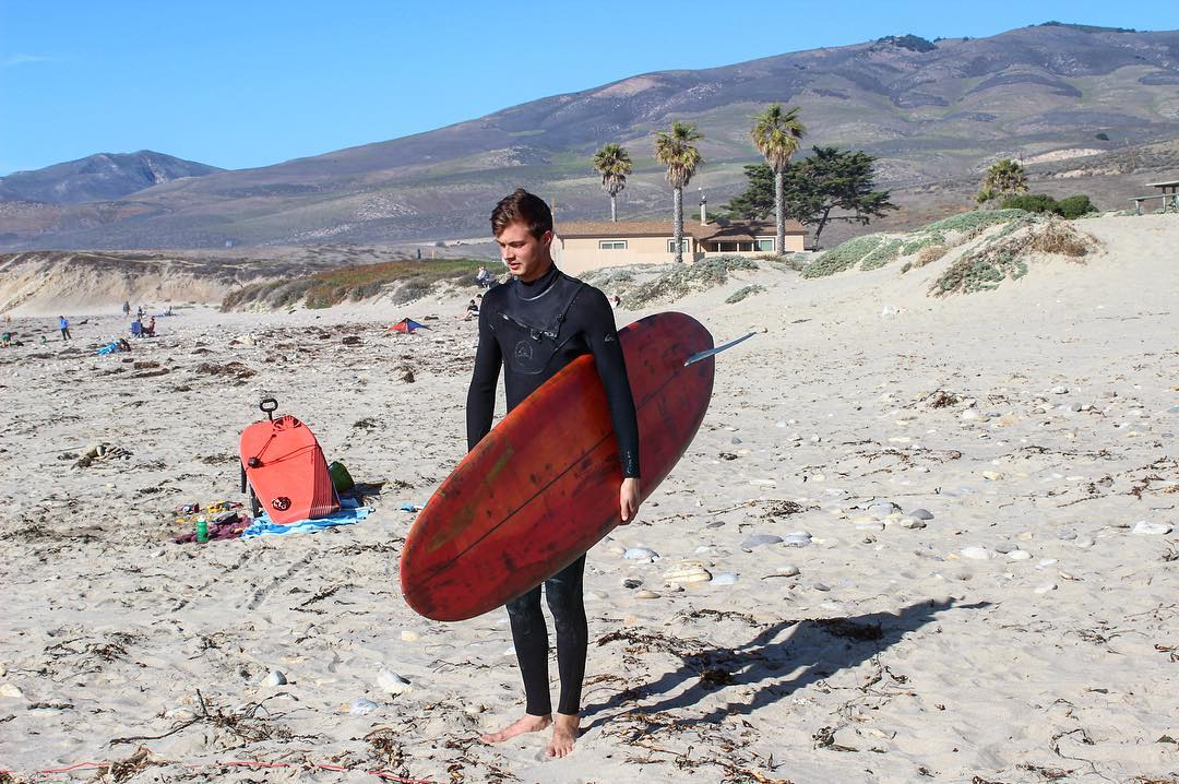Where the pros come to get their feet wet. Steven Wolfe gradually making his way into sharky waters photo by Logan Richardson